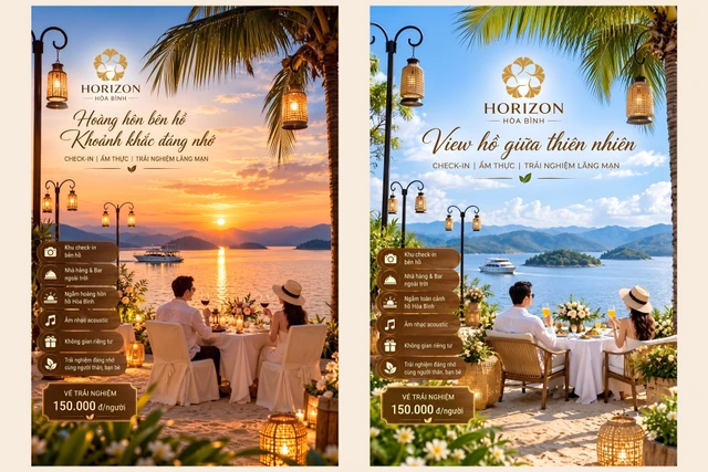 Hoàng hôn bên hồ · View hồ giữa thiên nhiên